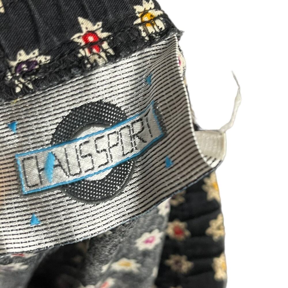Chaus Sport All Over Floral Print Shorts Women's L Black VTG Festival Boho Vacay - Picture 15 of 15